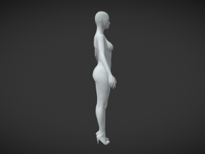 Embrace Artistry with Our Female Body Mesh A-Pose 3D 모델