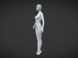Embrace Artistry with Our Female Body Mesh A-Pose 3D 모델