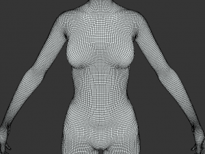 Embrace Artistry with Our Female Body Mesh A-Pose 3D 모델
