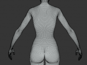 Embrace Artistry with Our Female Body Mesh A-Pose 3D 모델