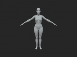 Explore Endless Creativity with Our Base Mesh Female A-Pose 3D 모델