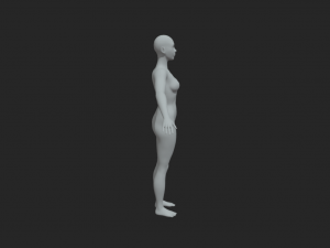 Explore Endless Creativity with Our Base Mesh Female A-Pose 3D Model