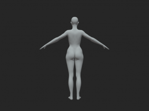 Explore Endless Creativity with Our Base Mesh Female A-Pose 3D Model