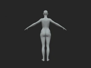 Esplora la creativit&agrave; senza fine con la nostra posa A femminile in mesh base Modello 3D