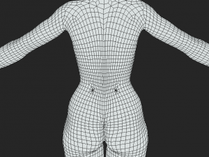 Explore Endless Creativity with Our Base Mesh Female A-Pose 3D Model