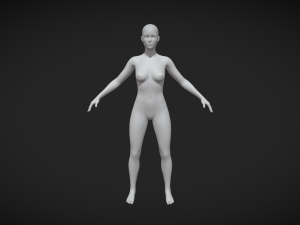 Unleash Your Creativity with Our Female Body Mesh A-Pose Modelo 3D