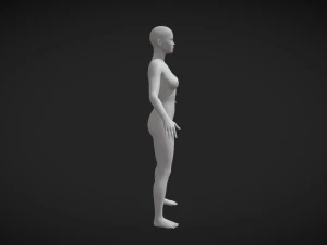Unleash Your Creativity with Our Female Body Mesh A-Pose 3D Model
