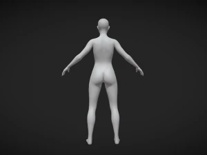 Unleash Your Creativity with Our Female Body Mesh A-Pose 3D Model