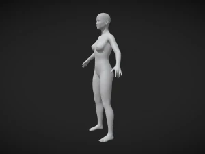 Unleash Your Creativity with Our Female Body Mesh A-Pose 3D Model