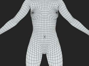 Unleash Your Creativity with Our Female Body Mesh A-Pose Modello 3D