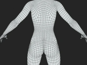 Unleash Your Creativity with Our Female Body Mesh A-Pose 3D Model