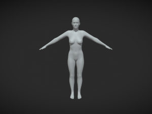 Graceful Beginnings Explore Creativity with our Female Body Mesh A-Pose 3D-Modell
