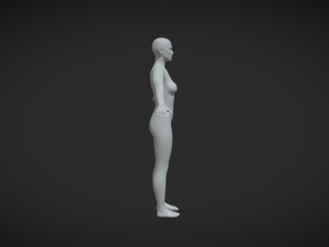 Graceful Beginnings Explore Creativity with our Female Body Mesh A-Pose 3D Model