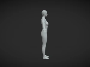 Graceful Beginnings Explore Creativity with our Female Body Mesh A-Pose 3D Model