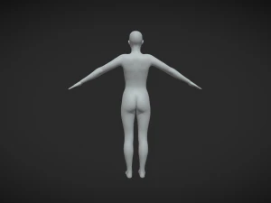Graceful Beginnings Explore Creativity with our Female Body Mesh A-Pose 3D Model