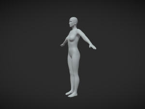 Graceful Beginnings Explore Creativity with our Female Body Mesh A-Pose 3D Model