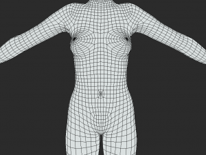 Graceful Beginnings Explore Creativity with our Female Body Mesh A-Pose 3D Model