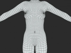 Graceful Beginnings Explore Creativity with our Female Body Mesh A-Pose 3D Model