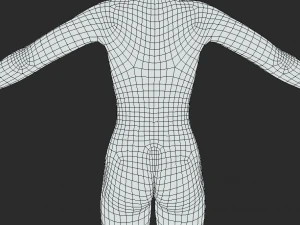 Graceful Beginnings Explore Creativity with our Female Body Mesh A-Pose 3D Model
