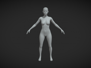 Embrace Artistry Female Body Mesh A-Pose for Your Creative Vision 3D Модель