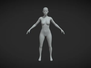 Rangkullah Pose Jaring Tubuh Wanita Seni untuk Visi Kreatif Anda Model 3D