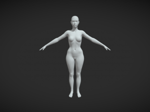 Elegance in Pose Introducing Our Female Body Mesh A-Pose 3D Модель
