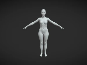 Елегантність у позі Представляємо наше жіноче тіло Mesh A-Pose 3D Модель
