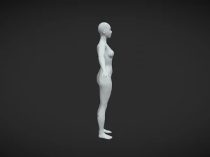 Eleganza in posa Ti presentiamo la nostra A-Pose in rete per il corpo femminile Modello 3D