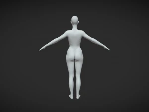 Eleganza in posa Ti presentiamo la nostra A-Pose in rete per il corpo femminile Modello 3D