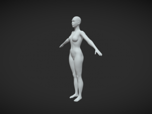 Elegance in Pose Introducing Our Female Body Mesh A-Pose 3D Model