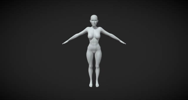 Sculpt Your Vision Women Body Mesh A-Pose for Digital Artistry 3D 모델 .c4d .max .obj .3ds .fbx .stl .blend 