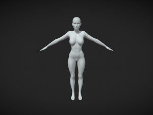 Sculpt Your Vision Women Body Mesh A-Pose for Digital Artistry Model 3D