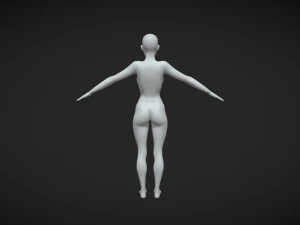 Sculpt Your Vision Women Body Mesh A-Pose for Digital Artistry 3D Model