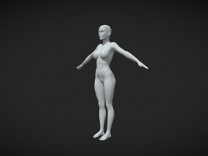 Sculpt Your Vision Women Body Mesh A-Pose for Digital Artistry 3D 모델