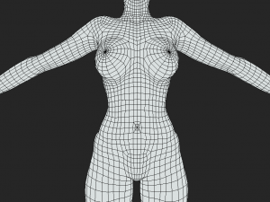 Sculpt Your Vision Women Body Mesh A-Pose for Digital Artistry 3D 모델