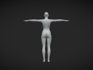 Create Your Characters with Precision Girl Body Mesh T-Pose for Digital Artists 3D Модель