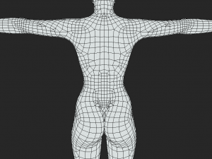 Create Your Characters with Precision Girl Body Mesh T-Pose for Digital Artists 3D Модель