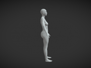 Craft Your Characters with Precision Female Body Base Mesh A-Pose 3D Model