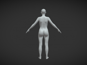 Craft Your Characters with Precision Female Body Base Mesh A-Pose 3D Model