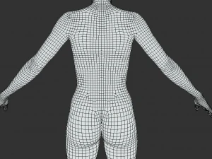 使用精准的女性身体基础网格 A 字姿势打造您的角色 3D 模型