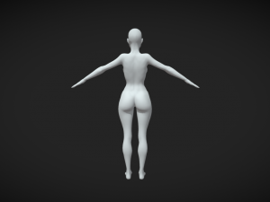 Elevate Your Artistry Female Body Base Mesh A-Pose for Digital Creation 3D Model