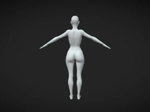 Eleve sua arte em malha de base corporal feminina para cria&ccedil;&atilde;o digital Modelo 3D