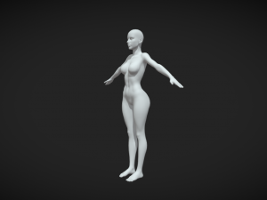 Elevate Your Artistry Female Body Base Mesh A-Pose for Digital Creation 3D Model