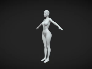 Eleve sua arte em malha de base corporal feminina para cria&ccedil;&atilde;o digital Modelo 3D