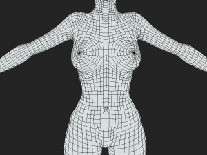 Elevate Your Artistry Female Body Base Mesh A-Pose for Digital Creation 3D Model
