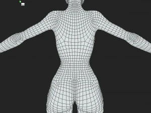 Eleve sua arte em malha de base corporal feminina para cria&ccedil;&atilde;o digital Modelo 3D