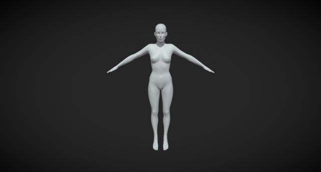 Unleash Your Creative Vision Female Body Base Mesh A-Pose 3D 模型 .c4d .max .obj .3ds .fbx .stl .blend 