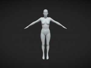 Unleash Your Creative Vision Female Body Base Mesh A-Pose 3D Model