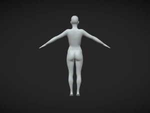 Unleash Your Creative Vision Female Body Base Mesh A-Pose 3D Model