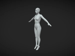 Unleash Your Creative Vision Female Body Base Mesh A-Pose 3D Model
